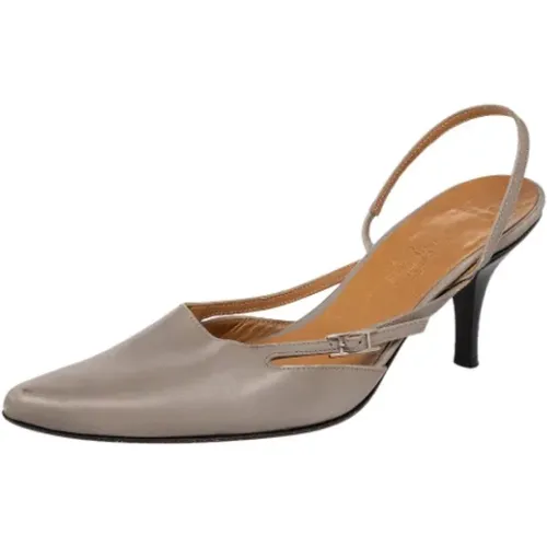 Pre-owned Leather sandals , female, Sizes: 4 1/2 UK - Hermès Vintage - Modalova