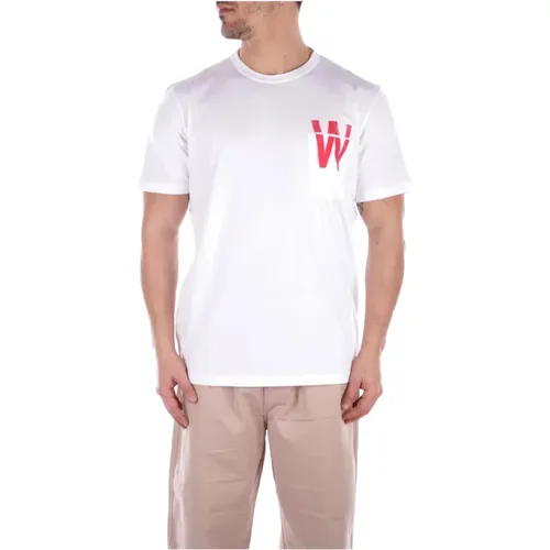 T-Shirts , Herren, Größe: L - Woolrich - Modalova