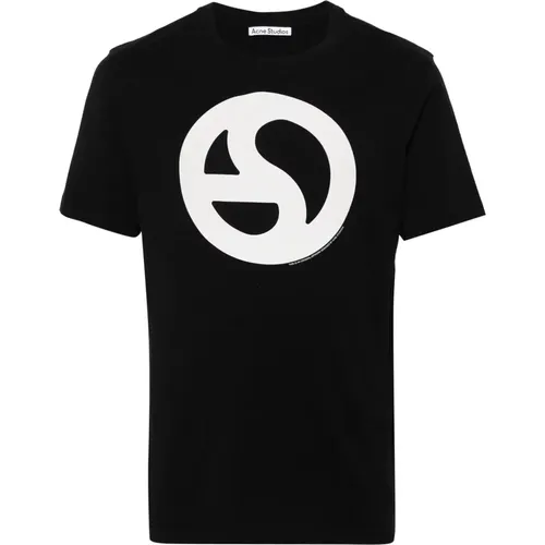 Logo-Print Cotton T-Shirt , male, Sizes: S, M, XL, L - Acne Studios - Modalova