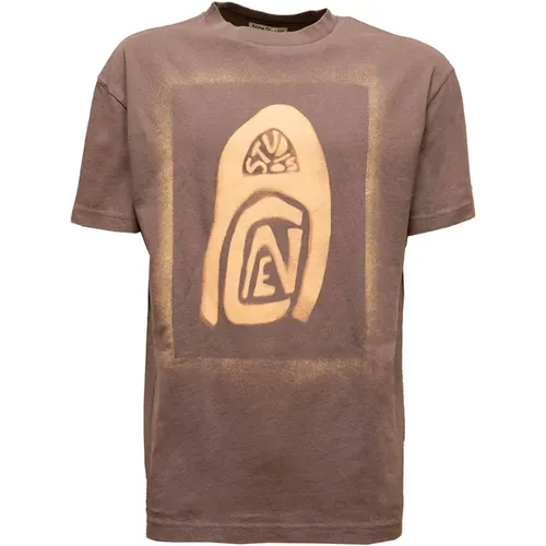 Carbon Print T-shirt , Herren, Größe: M - Acne Studios - Modalova