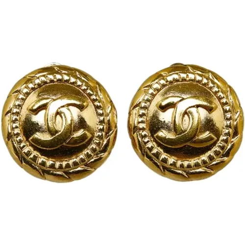 Pre-owned Jewellery, female, , Size: ONE SIZE Pre-owned Metal earrings - Chanel Vintage - Modalova