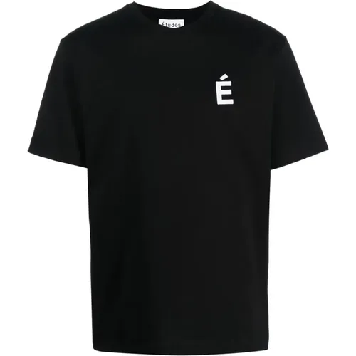 Bio-Baumwoll Logo Print T-Shirt , Herren, Größe: M/L - Études - Modalova