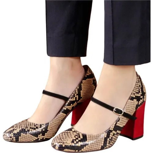 Snake Print Heeled Shoes - Size 39.5 , female, Sizes: 5 UK - Chie Mihara - Modalova