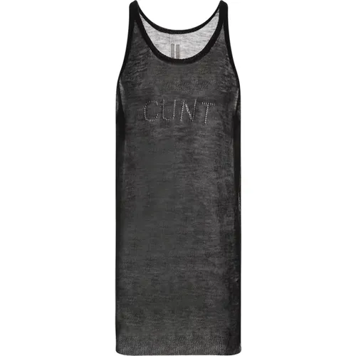 Wool Tank Top Crew Neck , male, Sizes: ONE SIZE - Rick Owens - Modalova