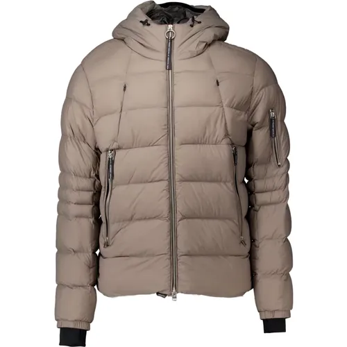 Taupe Parka Qm487 Stil Jacke , Herren, Größe: XL - Krakatau - Modalova