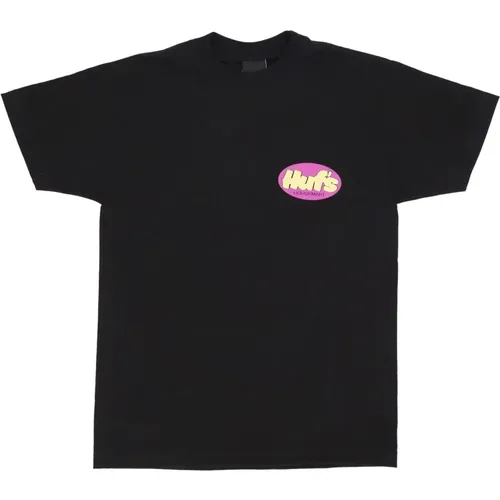 Schwarzes Liquormart Tee Kurzarm T-shirt , Herren, Größe: M - HUF - Modalova