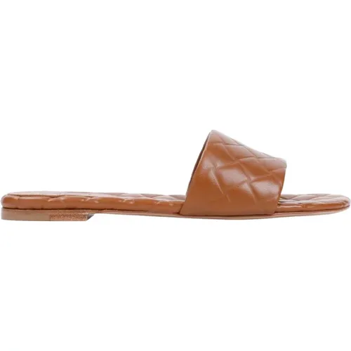 Leather Flat Sandals , female, Sizes: 5 UK - Bottega Veneta - Modalova