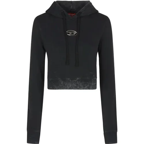 Hooded Sweater Slim Fit , female, Sizes: L, XS, M, S - Diesel - Modalova