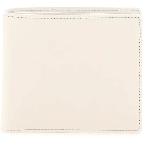 Bi-Fold Geldbörse aus genarbtem Leder mit ikonischen Nähten,Weiße Ss23 Herren Geldbörse - Maison Margiela - Modalova