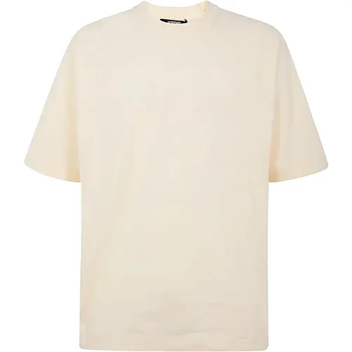 Hellbeige Typo T-Shirt , Herren, Größe: L - Jacquemus - Modalova