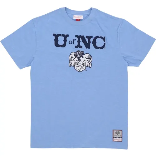 T-Shirts, male, , Size: L Ncaa Tar Heels Basketball Team Tee - Mitchell & Ness - Modalova