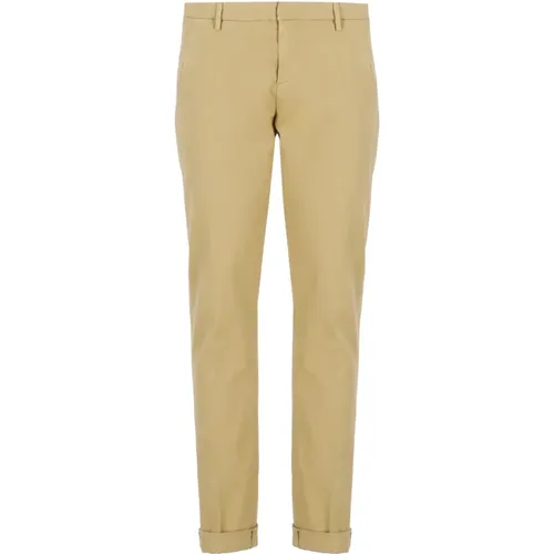 Chinos, male, , Size: W35 Cotton Mans Pants with Pockets - Dondup - Modalova