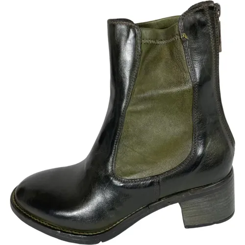 Ap06A EVA Ranch Damen Stiefelette Leder Oliv Loden 77 - Lemargo - Modalova