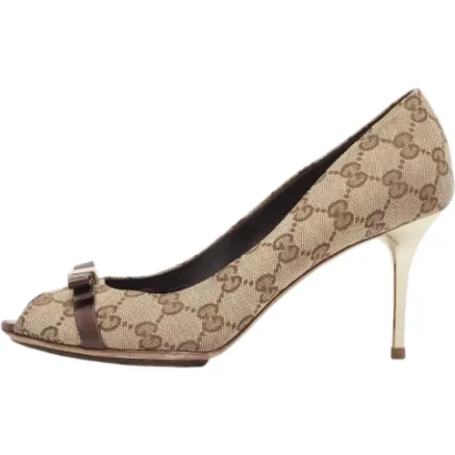 Pre-owned Pumps, female, , Size: 9 US Pre-owned Canvas heels - Gucci Vintage - Modalova