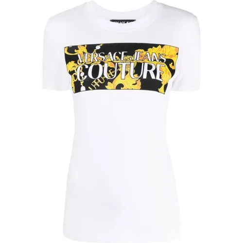 Women`s T-Shirt - Aw23 Collection , female, Sizes: XS, S - Versace Jeans Couture - Modalova