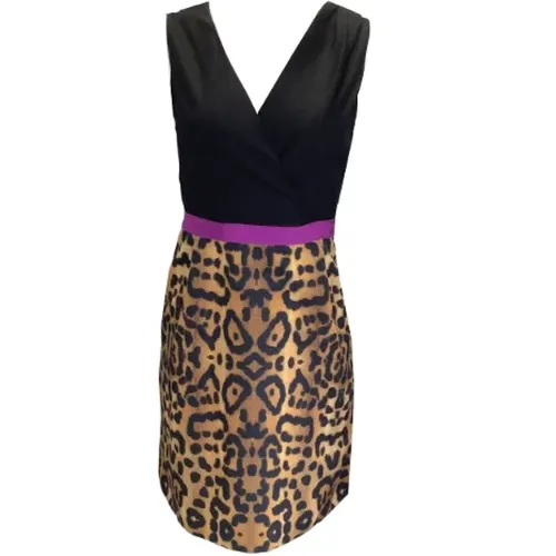 Leopard Print V-Neck Cocktail Dress , female, Sizes: 2XS - Giambattista Valli Pre-owned - Modalova