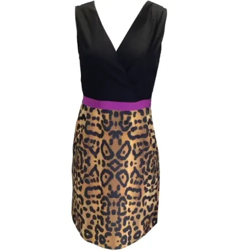 Pre-owned Dresses, female, , Size: 2XS Leopard Print V-Neck Cocktail Dress - Giambattista Valli Pre-owned - Modalova