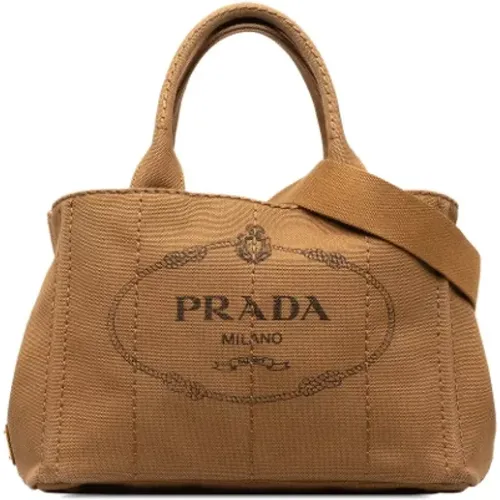 Pre-owned Tote Bags, female, , Size: ONE SIZE Pre-owned Canvas prada-bags - Prada Vintage - Modalova