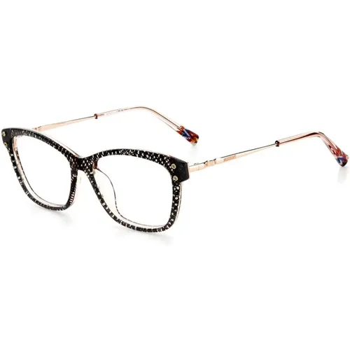 Glasses, female, , Size: ONE SIZE Bicolor Acetate Frames with Blacknude Dial - Missoni - Modalova