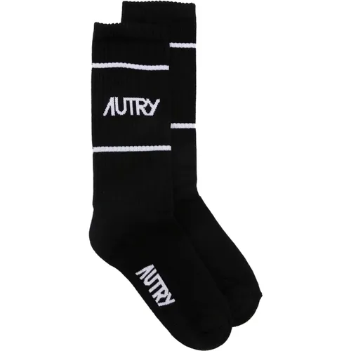 Socks, unisex, , Size: M Cotton Long Socks with Ribbed Cuff - Autry - Modalova