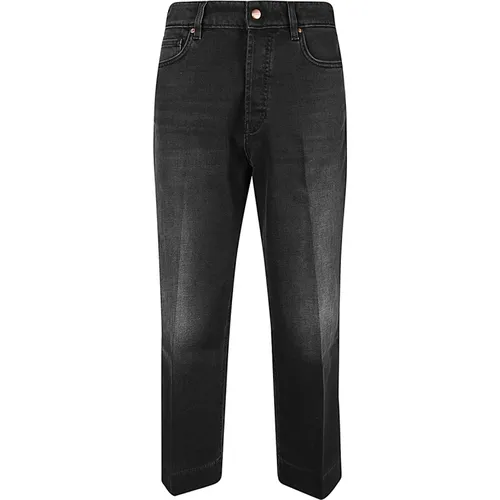 Straight Jeans, male, , Size: W27 Widecropped Stoccarda Jeans - Don The Fuller - Modalova