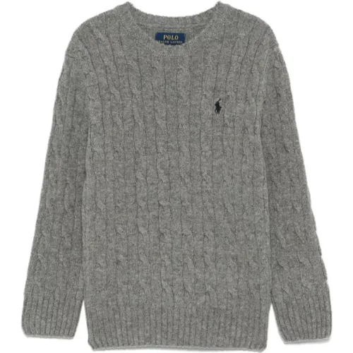 Grauer Zopfmuster Pullover - Polo Ralph Lauren - Modalova