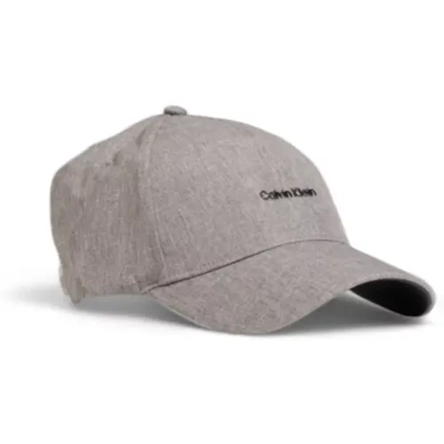 Caps, male, , Size: ONE SIZE Grey Plain Clip Cap Fall/Winter Style - Calvin Klein - Modalova