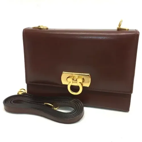 Pre-owned Cross Body Bags, female, , Size: ONE SIZE Pre-owned Leather shoulder-bags - Salvatore Ferragamo Pre-owned - Modalova