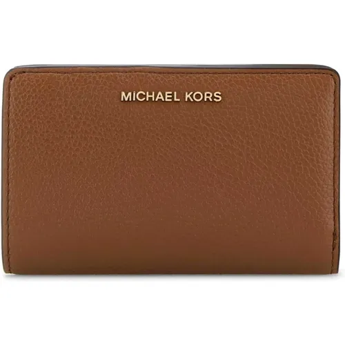 Wallets & Cardholders, female, , Size: ONE SIZE Caramel Leather Wallet - Michael Kors - Modalova
