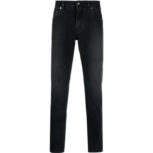 Slim-Fit Jeans mit mittlerer Taille , Herren, Größe: 4XL - Dolce & Gabbana - Modalova