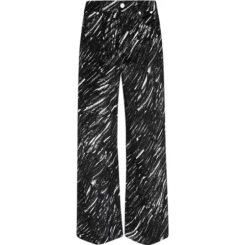 Schwarze Weite Hose Aw24 Marni - Marni - Modalova