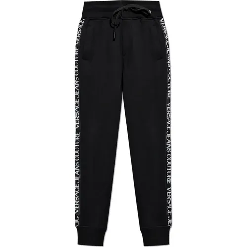 Sweatpants mit Logo-Seitenstreifen , Herren, Größe: S - Versace Jeans Couture - Modalova