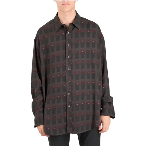 Red Masks Shirt All Over Print , male, Sizes: M, S - IH NOM UH NIT - Modalova