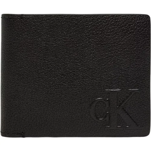 Wallets & Cardholders, male, , Size: ONE SIZE Leather Zip Wallet Men Fall/Winter - Calvin Klein - Modalova