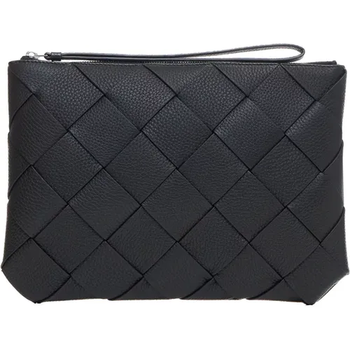 Intreccio Schwarze Clutch Tasche,Schwarze Geflochtene Leder Clutch Tasche - Bottega Veneta - Modalova