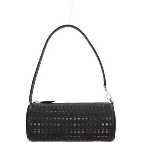 Laser-Cut Leather Handbag with Silver Hardware , female, Sizes: ONE SIZE - Alaïa - Modalova