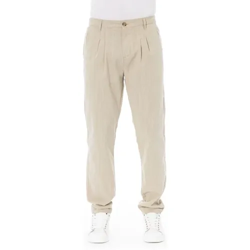 Chino Pants with Button and Zipper , male, Sizes: XS, S, L, M - Baldinini - Modalova