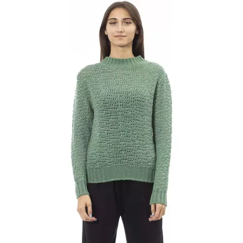 Wool Mock Neck Sweater , female, Sizes: S - Alpha Studio - Modalova