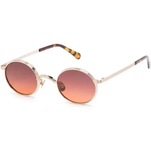 Sunglasses, unisex, , Size: 44 MM Moyel SUN Gold Sunglasses - Moscot - Modalova