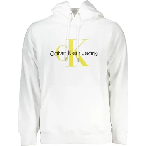 Hoodies, male, , Size: 2XL Cotton Hooded Sweatshirt with Embroidered Logo - Calvin Klein - Modalova