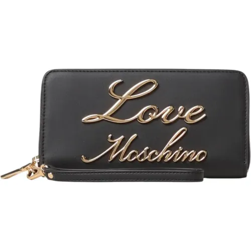 Wallets & Cardholders, female, , Size: ONE SIZE Zippered Wallet - Love Moschino - Modalova