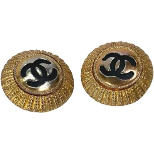 Pre-owned Jewellery, female, , Size: ONE SIZE Pre-owned Metal earrings - Chanel Vintage - Modalova