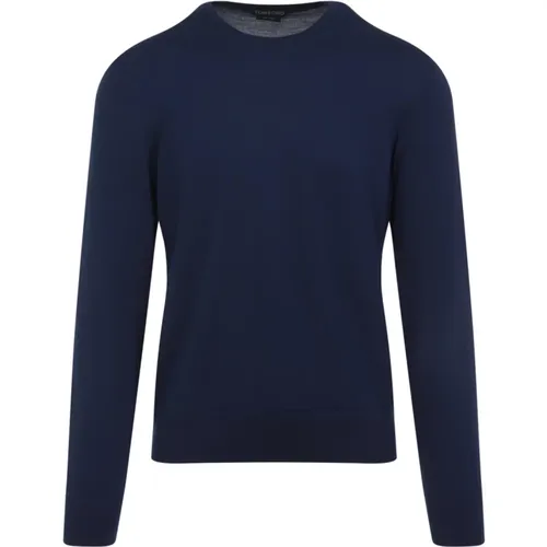 Round-neck Knitwear, male, , Size: L Wool Sweater Aw25 - Tom Ford - Modalova