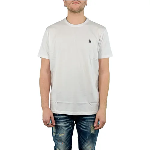 Casual T-Shirt mit Rundhalsausschnitt , Herren, Größe: 2XL - U.s. Polo Assn. - Modalova