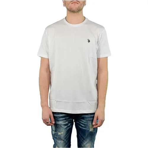 Casual T-Shirt mit Rundhalsausschnitt , Herren, Größe: L - U.S. Polo Assn. - Modalova