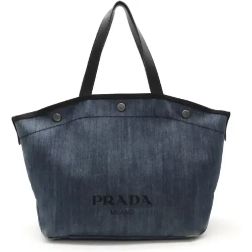 Pre-owned Tote Bags, female, , Size: ONE SIZE Pre-owned Denim totes - Prada Vintage - Modalova