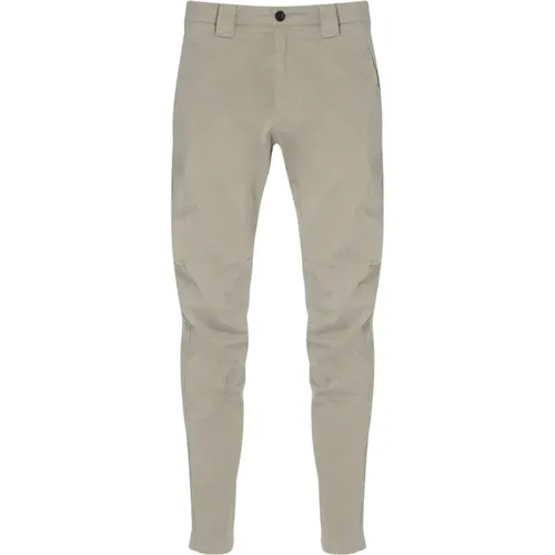 Chinos, male, , Size: M Ergonomic Stretch Sateen Pants - C.P. Company - Modalova