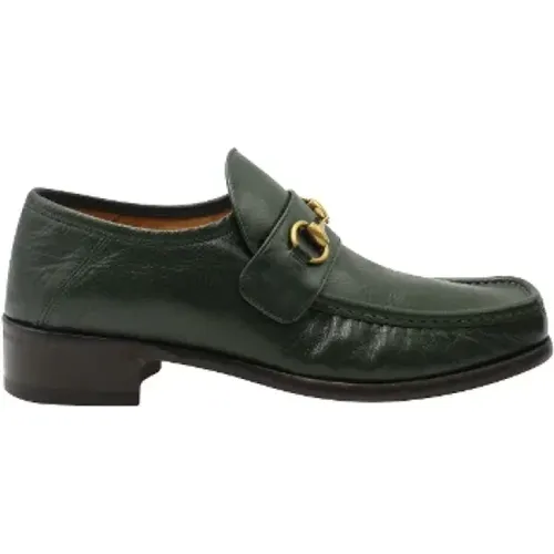 Pre-owned Flats, male, , Size: 9 US Pre-owned Leather flats - Gucci Vintage - Modalova