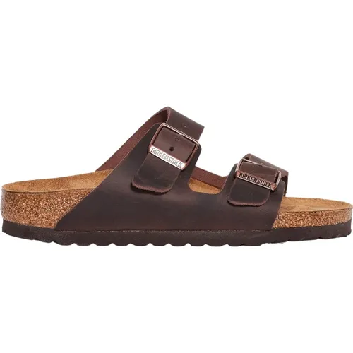 Sliders, male, , Size: 7 US Leather Arizona Sandals - Birkenstock - Modalova