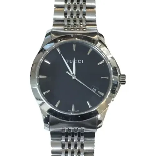 Pre-owned Watches, male, , Size: ONE SIZE Pre-owned Stainless Steel watches - Gucci Vintage - Modalova